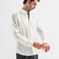 White Cotton Textured Shirt