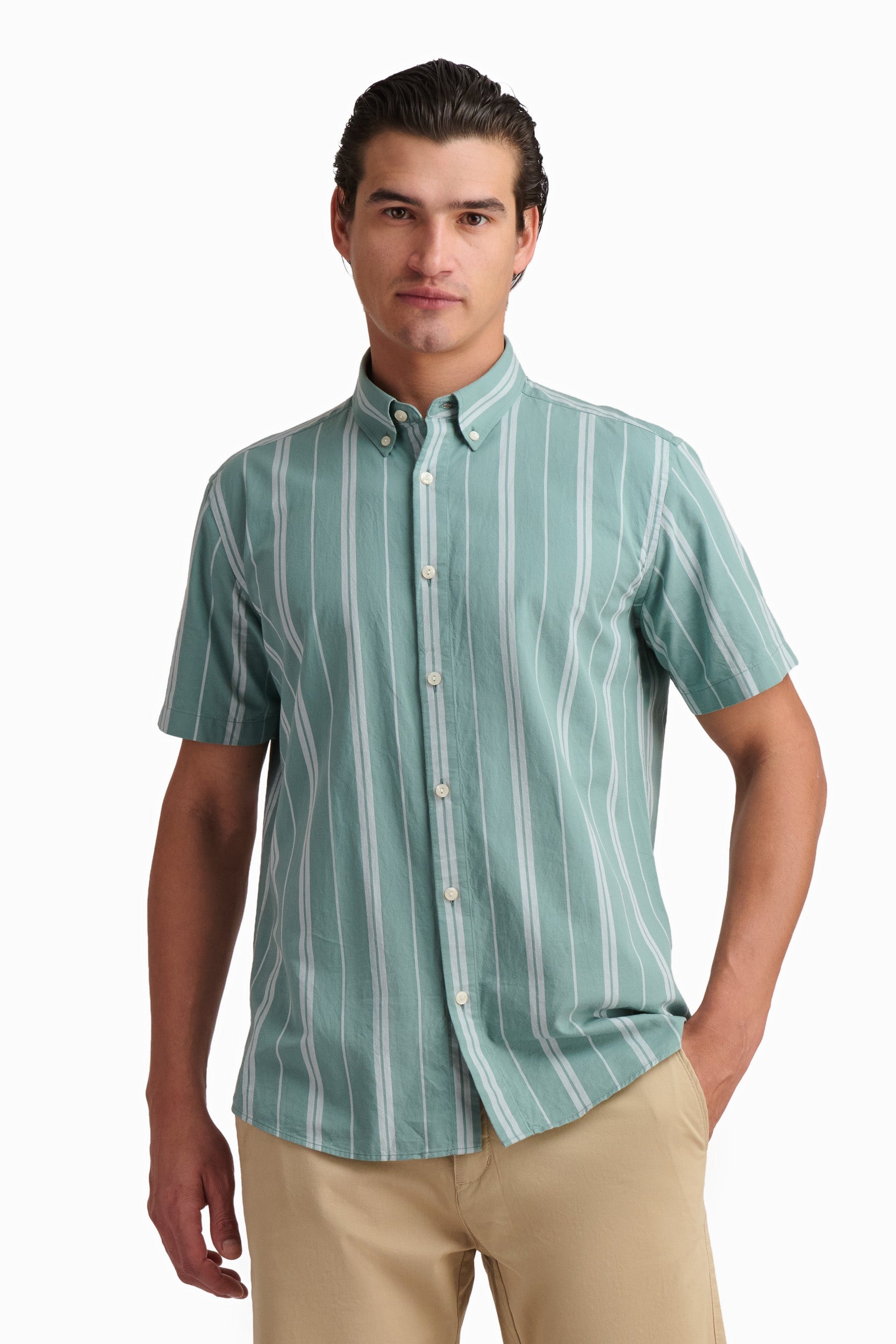 Seafoam Vertical Stripe Shirt