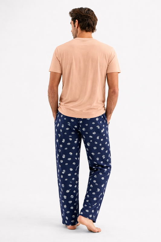 بيجامة قطن بطبعة Hawaii مع بنطلون