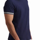 Navy Contrast Sleeve Cotton T-Shirt