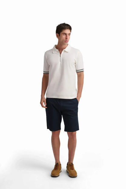 Off-White Zip Polo Shirt
