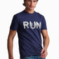Navy Run Cotton T-Shirt