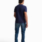 Navy Run Cotton T-Shirt