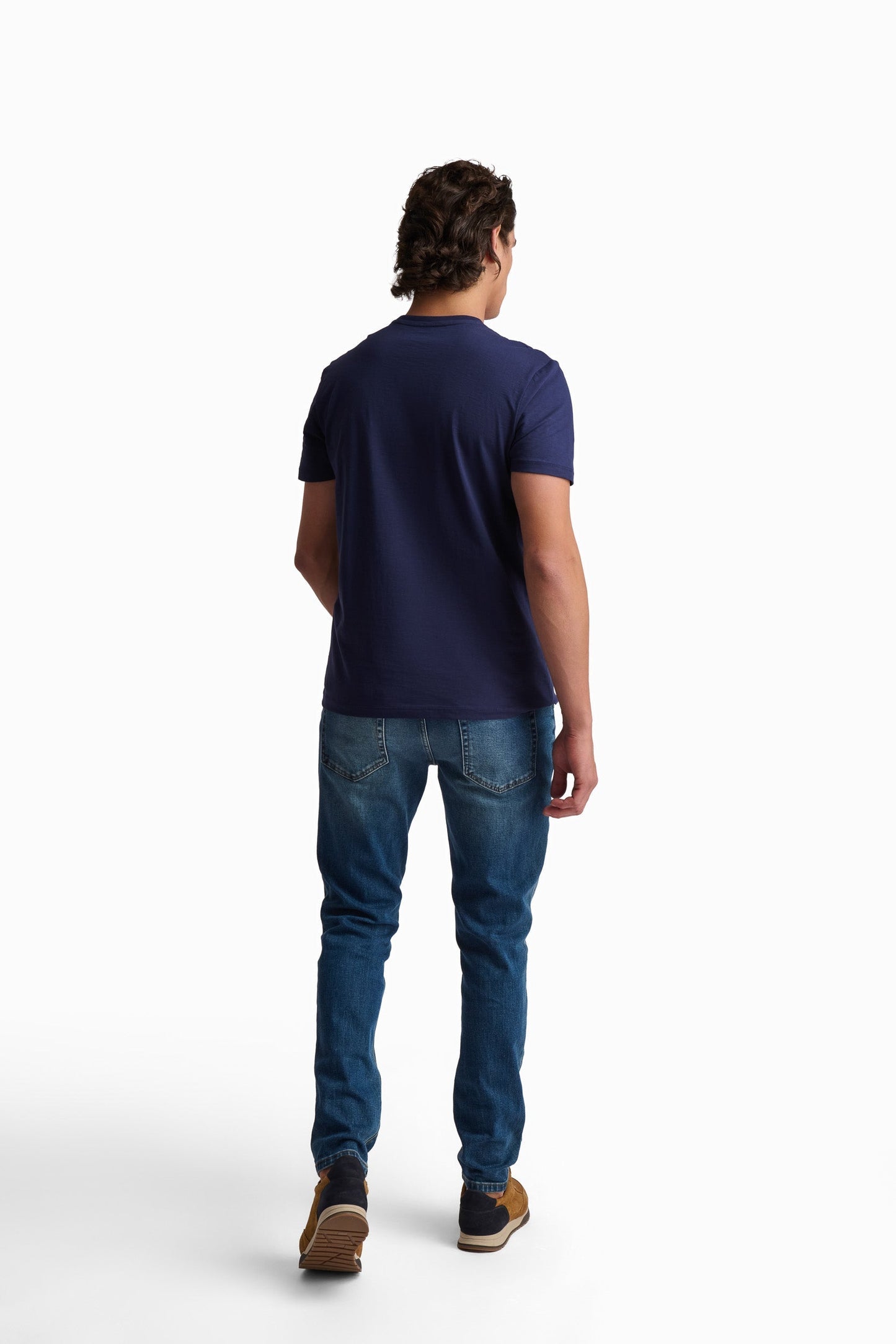 Navy Run Cotton T-Shirt