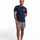 Navy Graphic Cotton T-Shirt