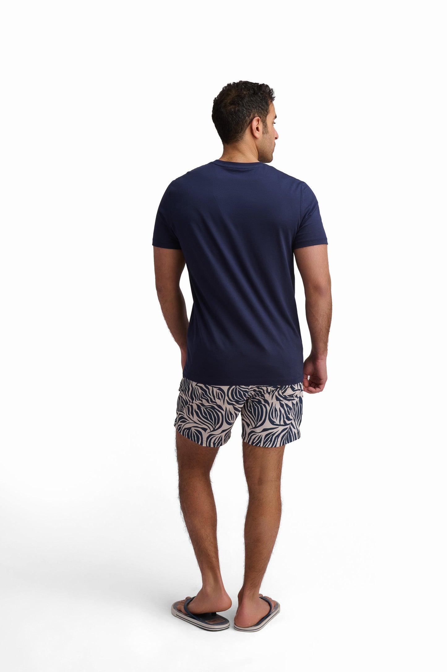 Navy Graphic Cotton T-Shirt
