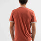 Rust Contrast-Trim Cotton T-Shirt
