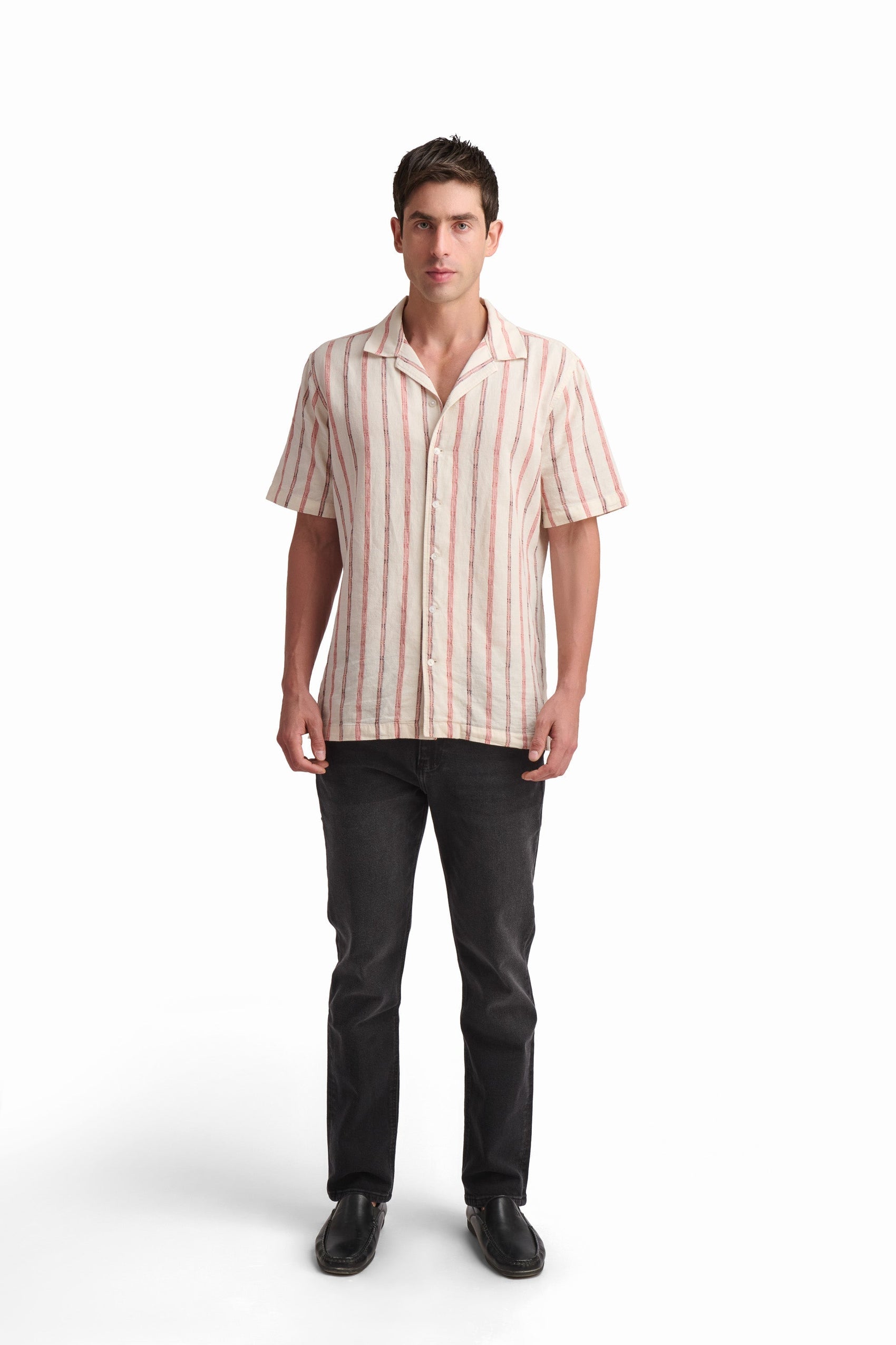 Striped Linen Blend Shirt