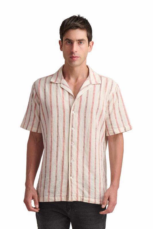 Striped Linen Blend Shirt