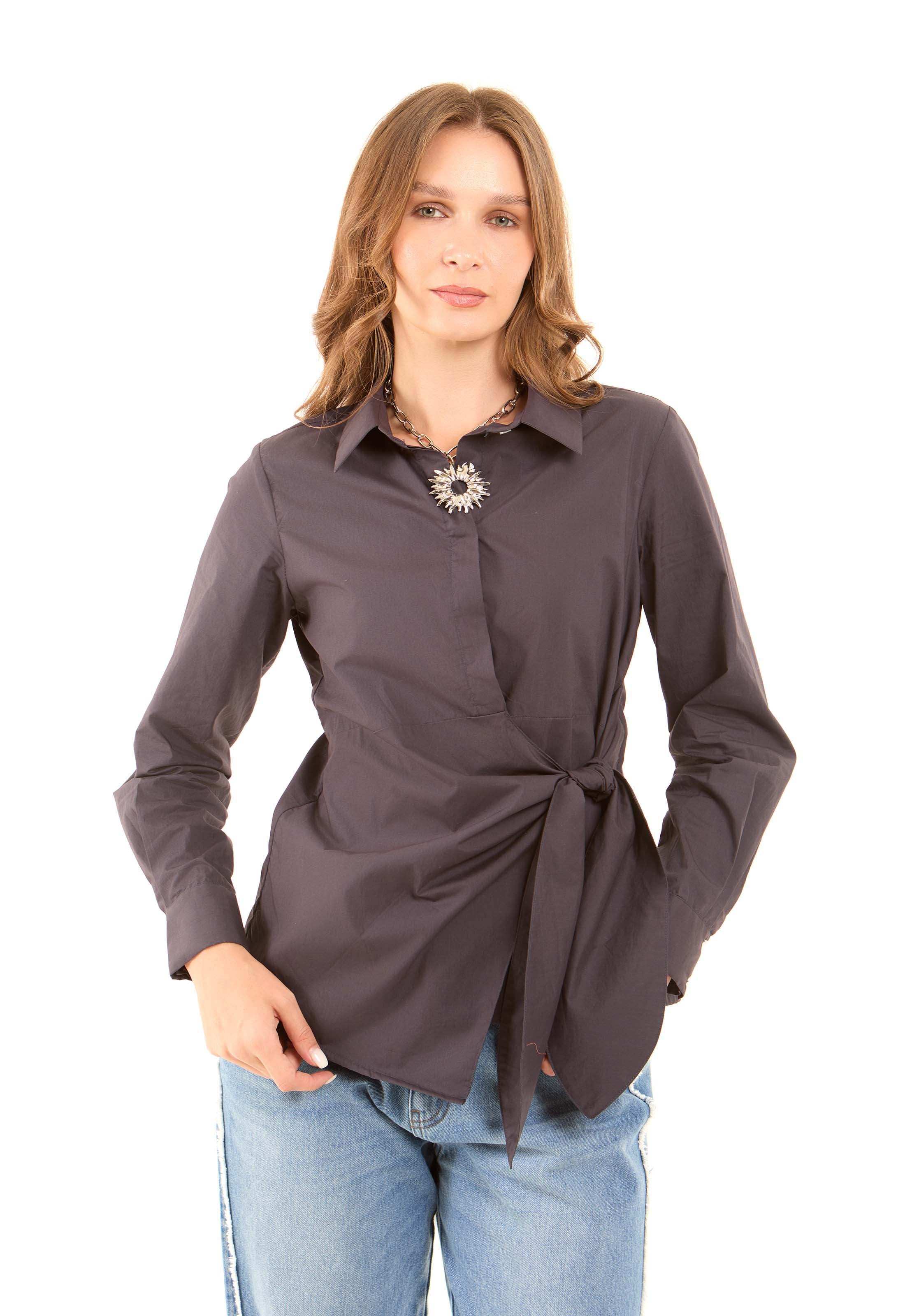 Chic Wrapped Cotton Shirt