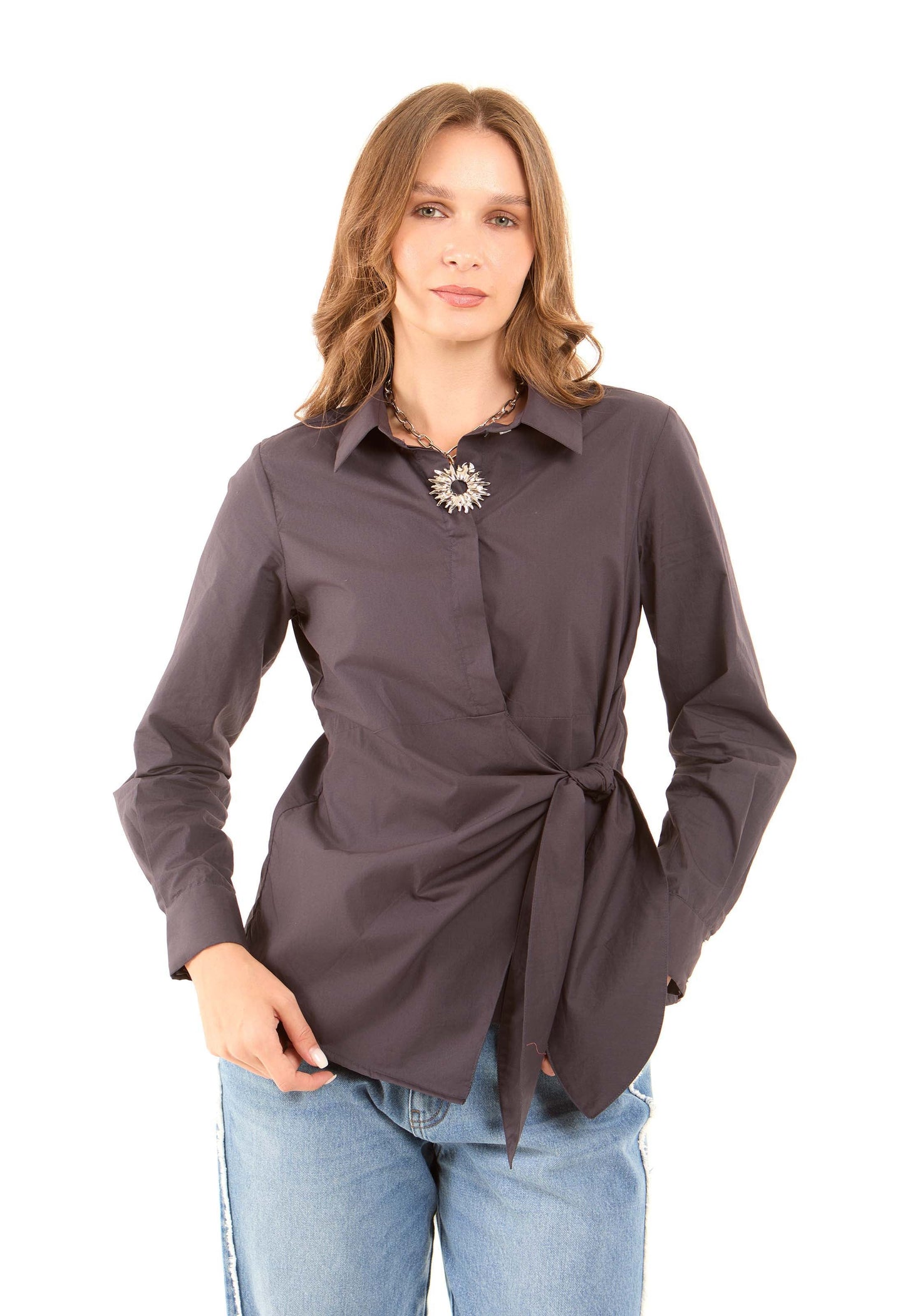 Chic Wrapped Cotton Shirt