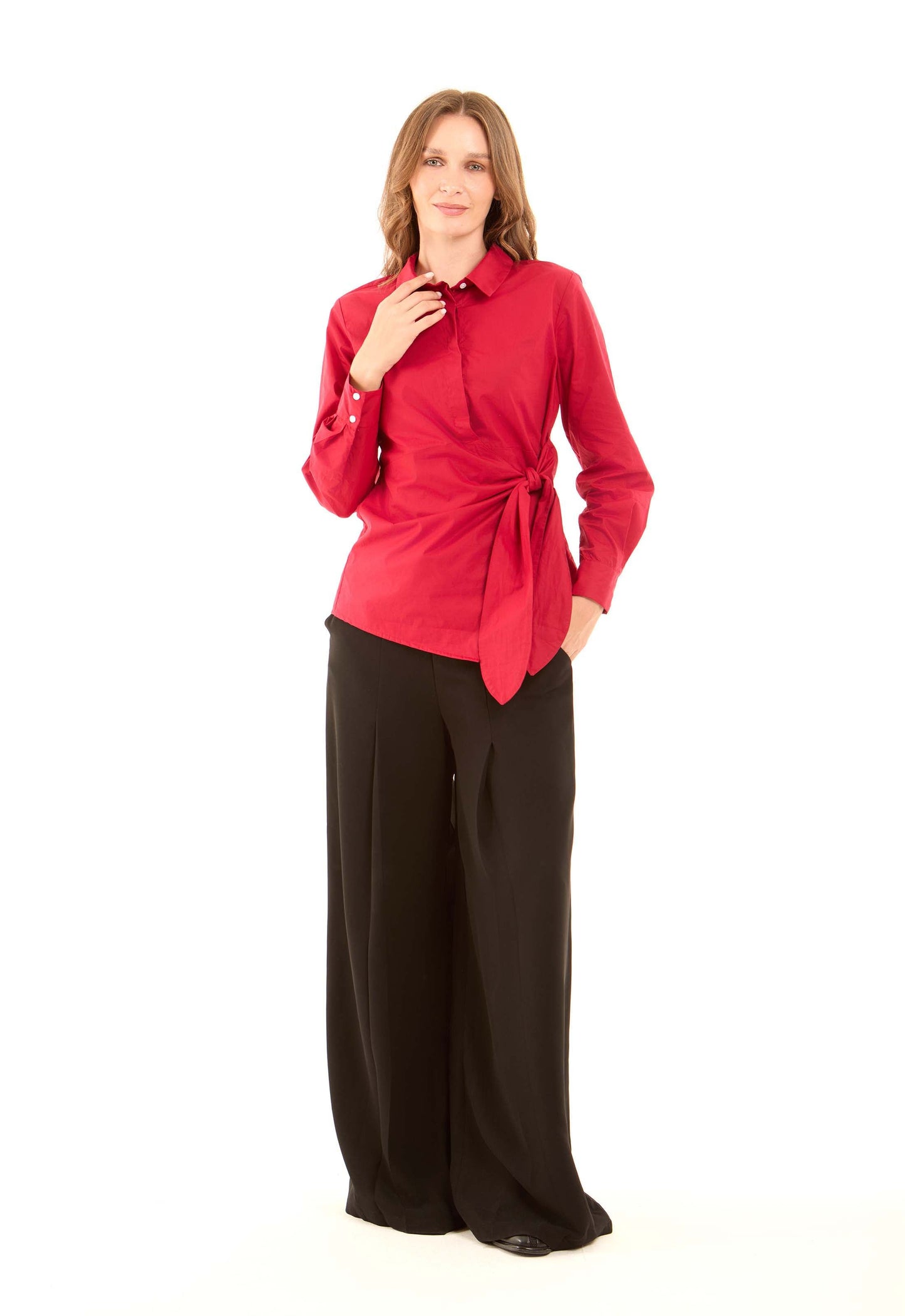 Chic Wrapped Cotton Shirt