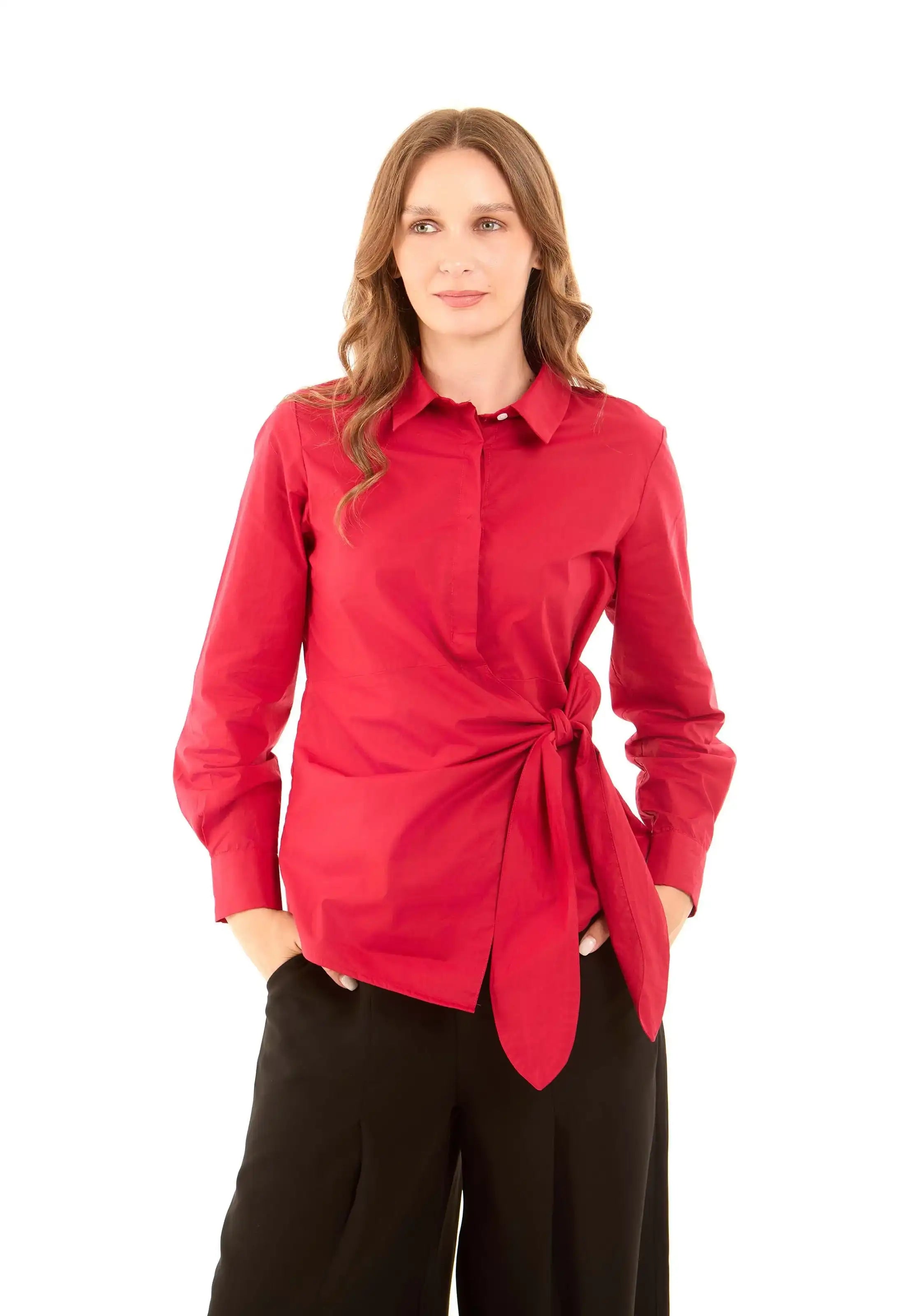 Chic Wrapped Cotton Shirt