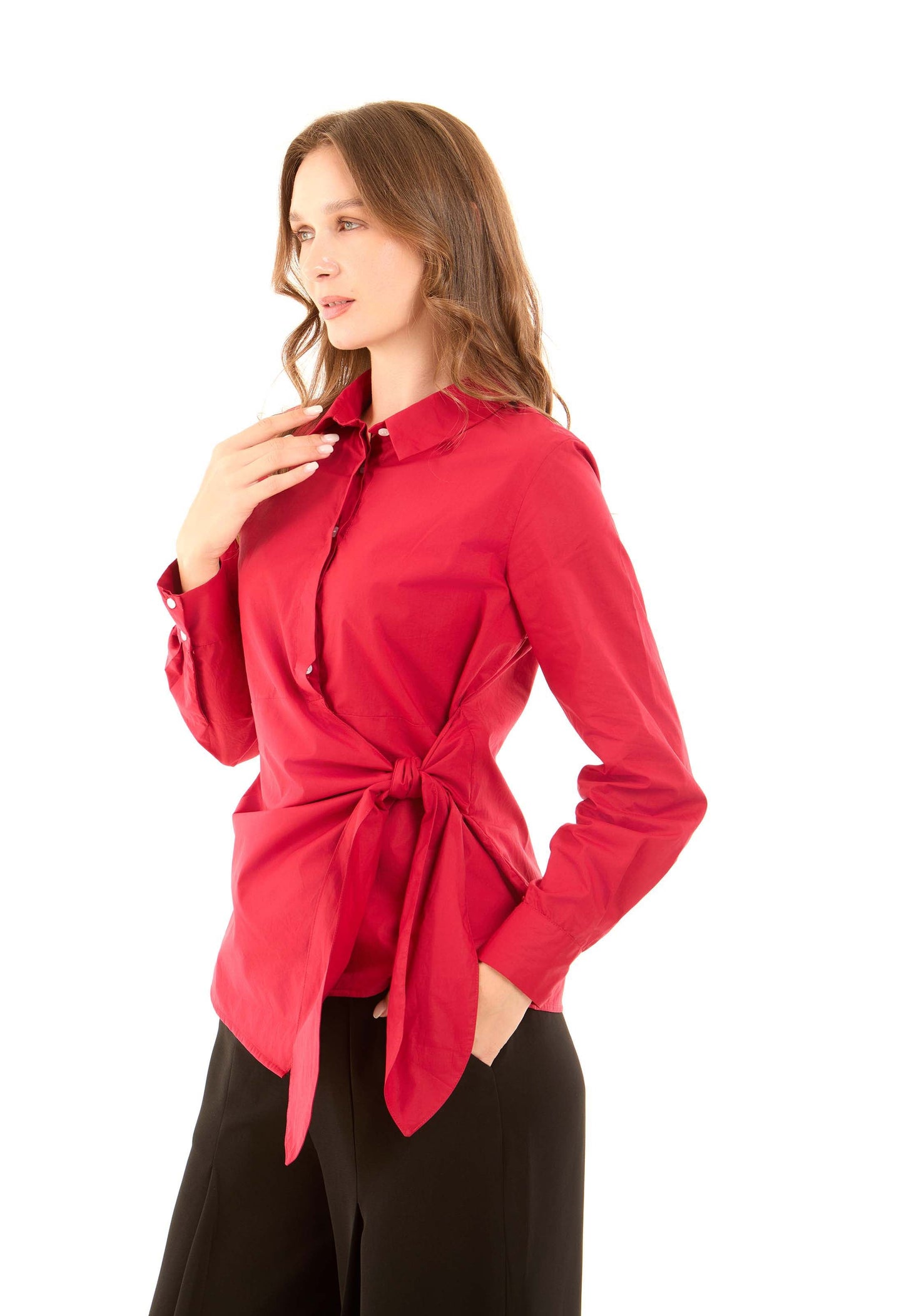 Chic Wrapped Cotton Shirt