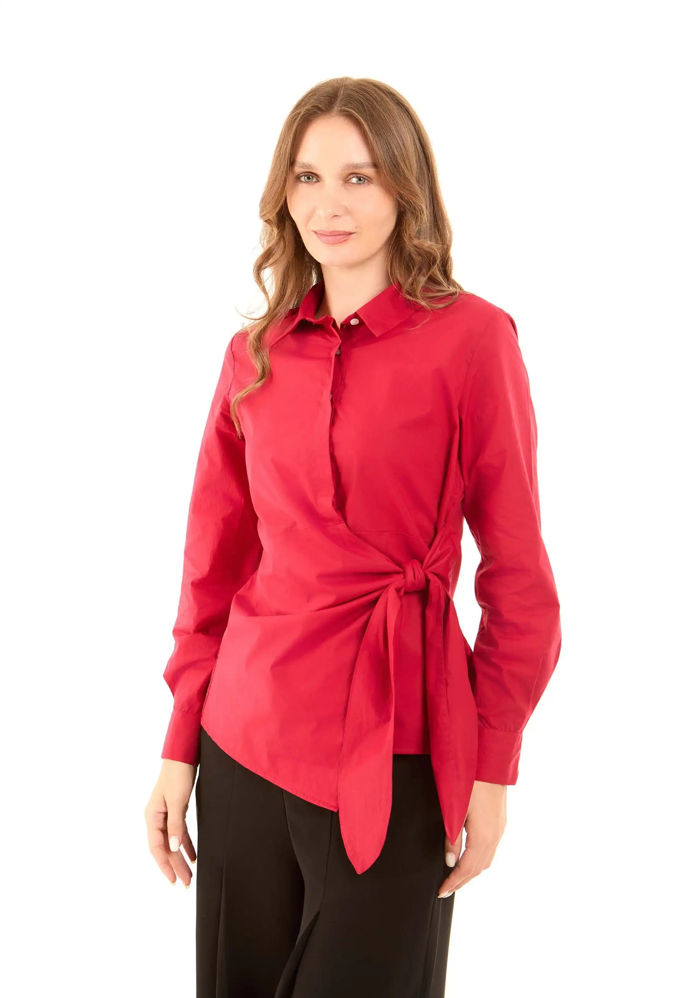 Chic Wrapped Cotton Shirt