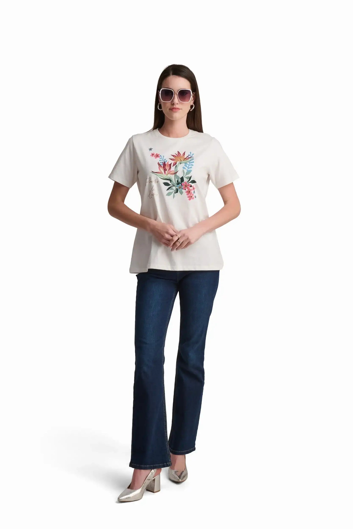 Cotton Floral Print T-Shirt