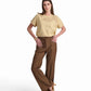 Mocha T-Shirt with Cutwork Detail
