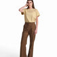 Mocha T-Shirt with Cutwork Detail