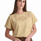 Mocha T-Shirt with Cutwork Detail