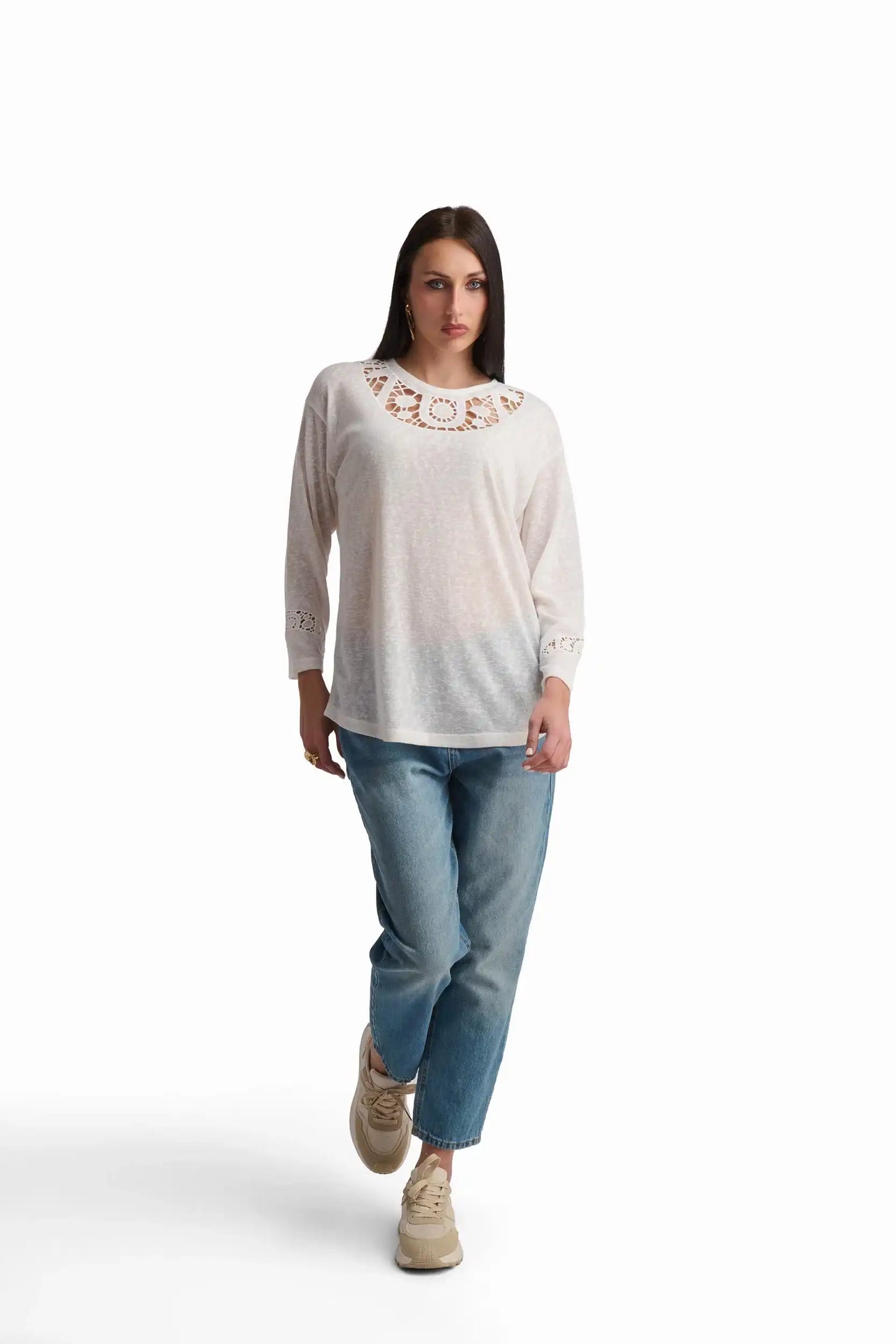 Soft Ivory Long Sleeve Top