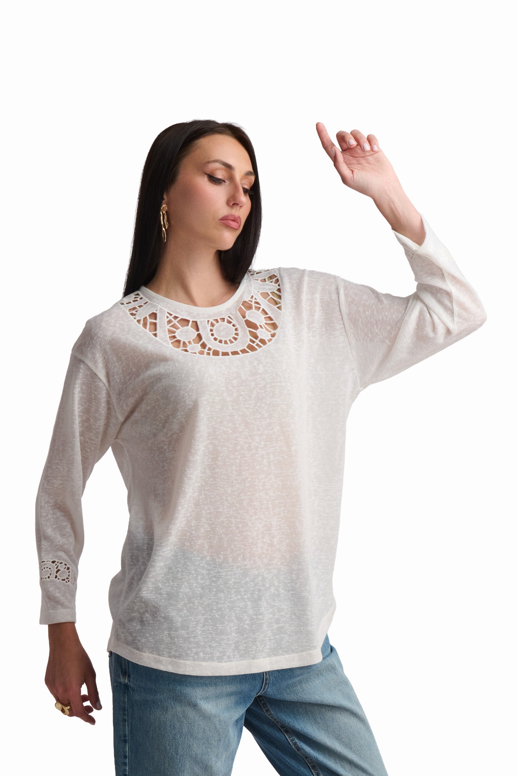 Soft Ivory Long Sleeve Top