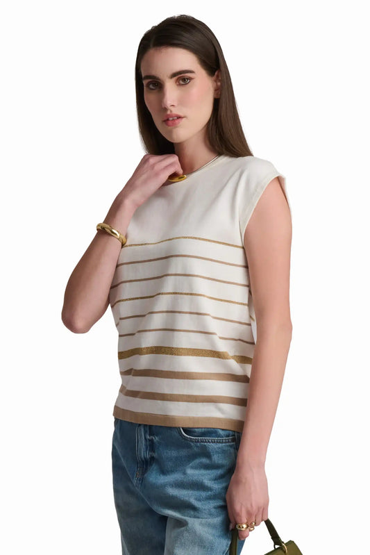 Neutral Stripe Summer Top