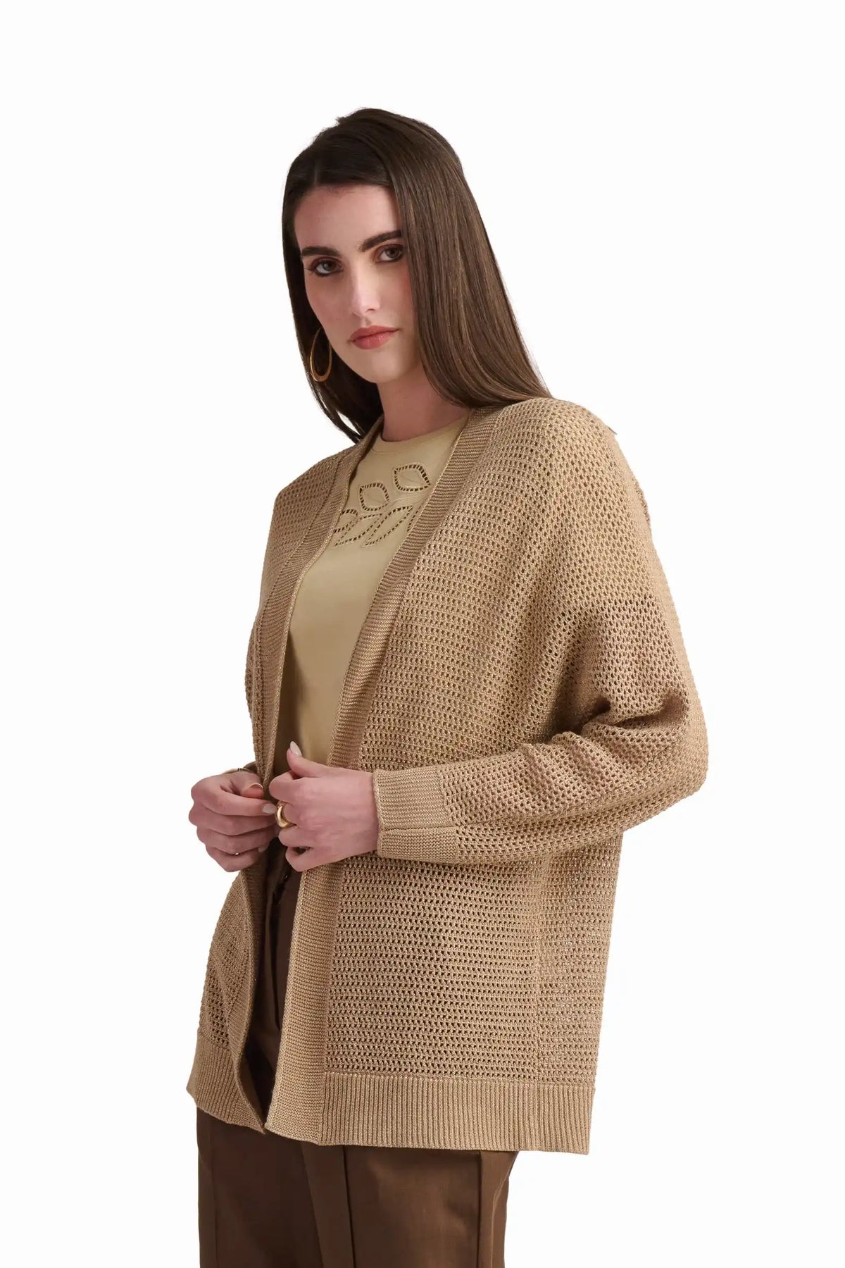 Soft Neutral Open Cardigan