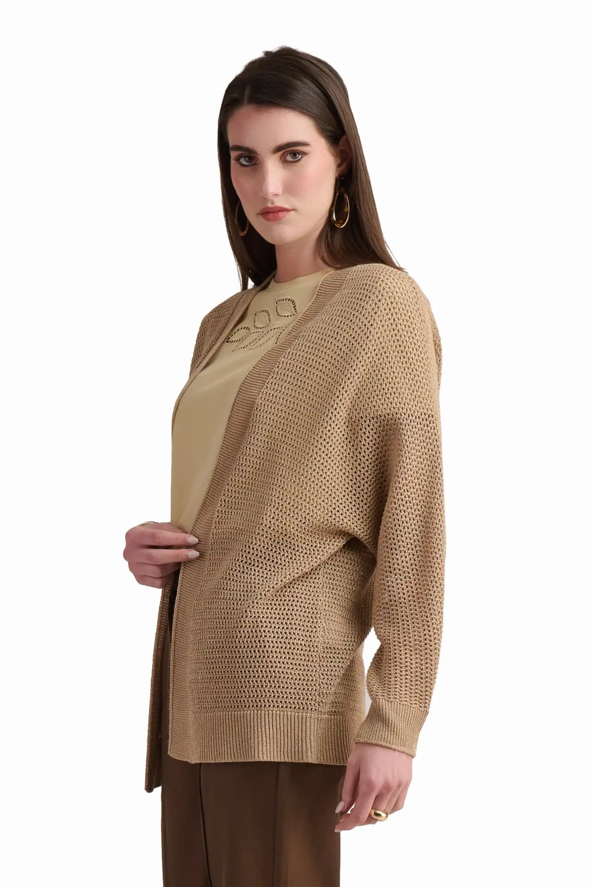 Soft Neutral Open Cardigan