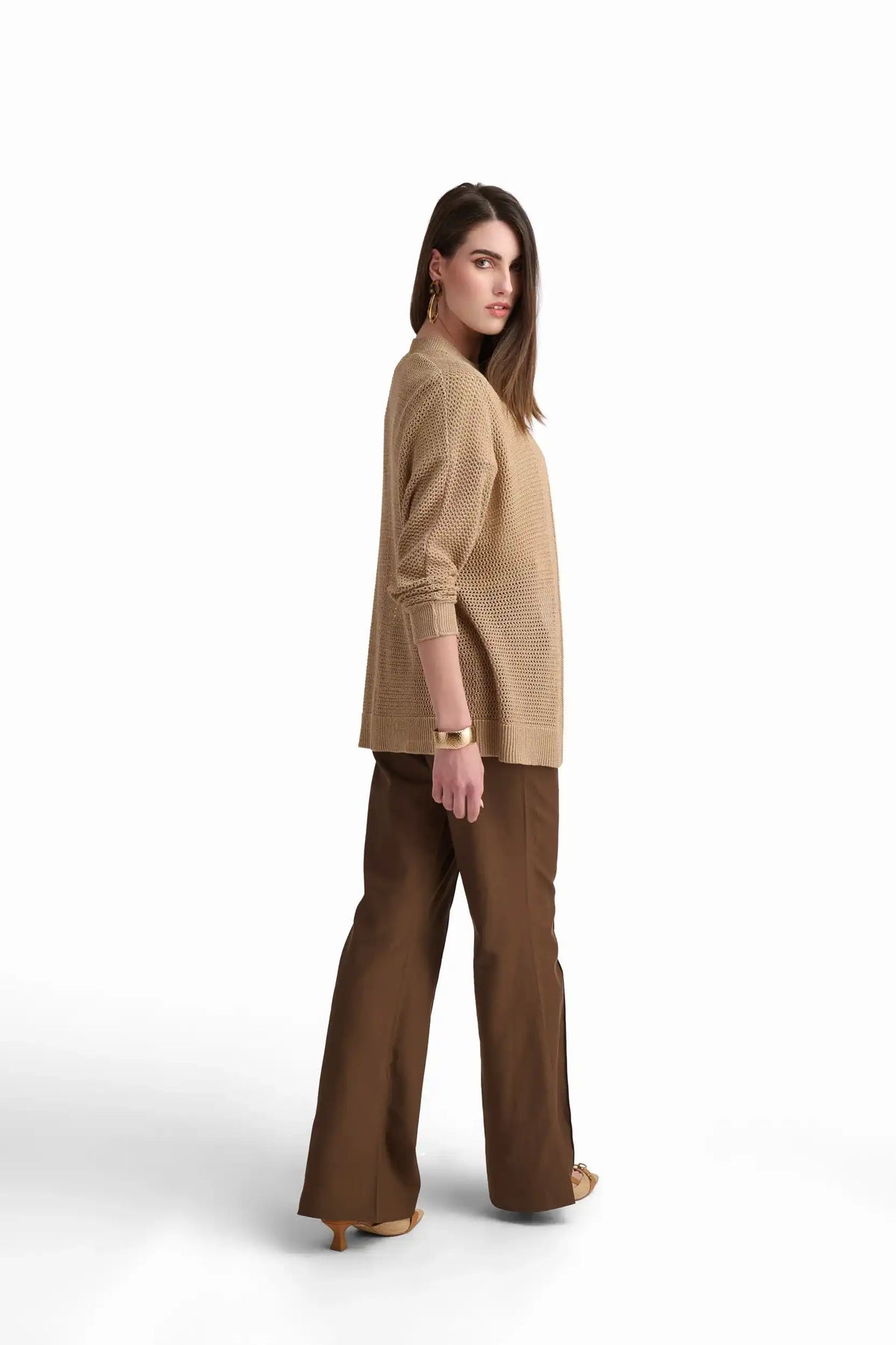 Soft Neutral Open Cardigan
