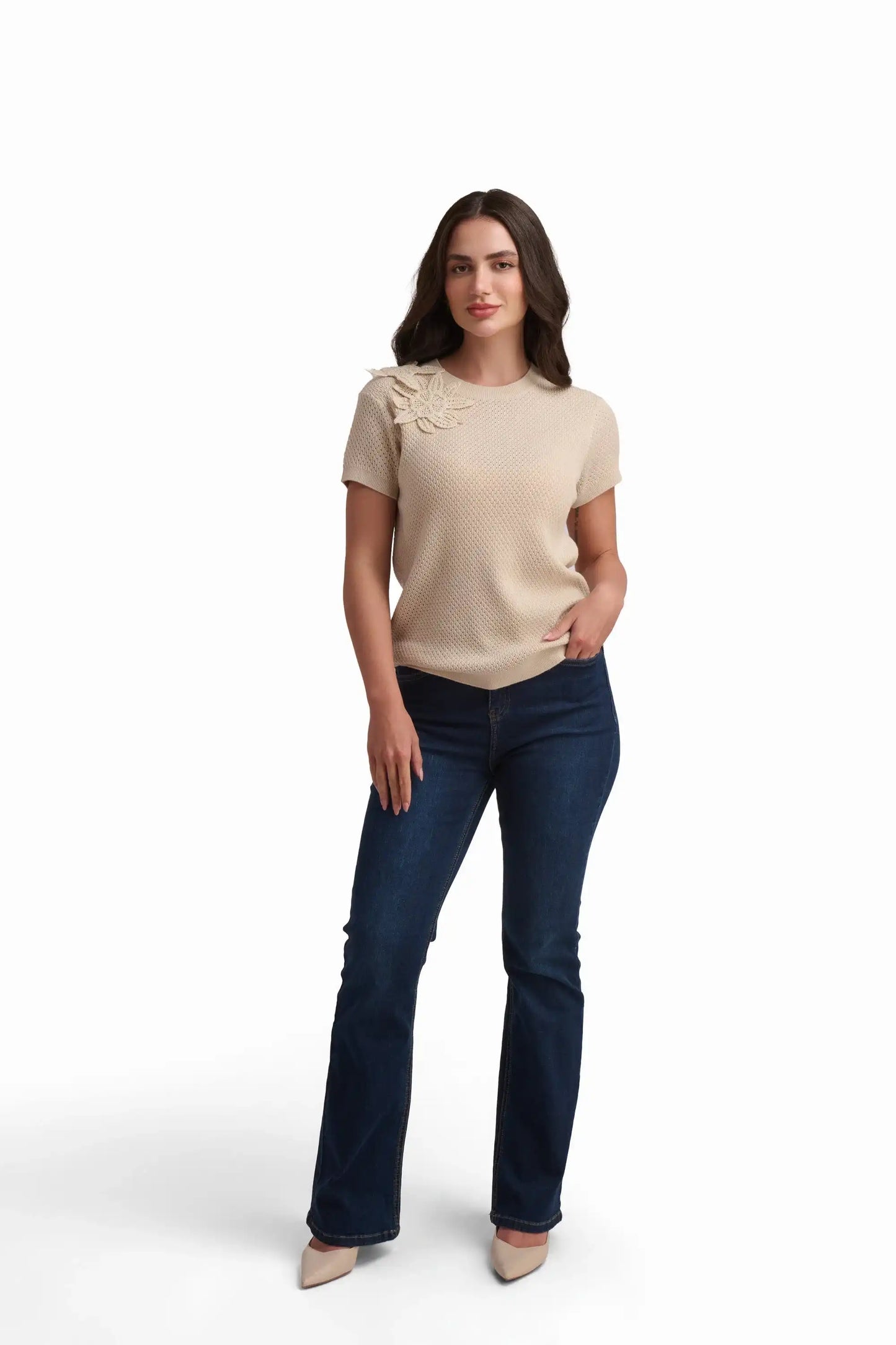 Nude Petal Textured Knit