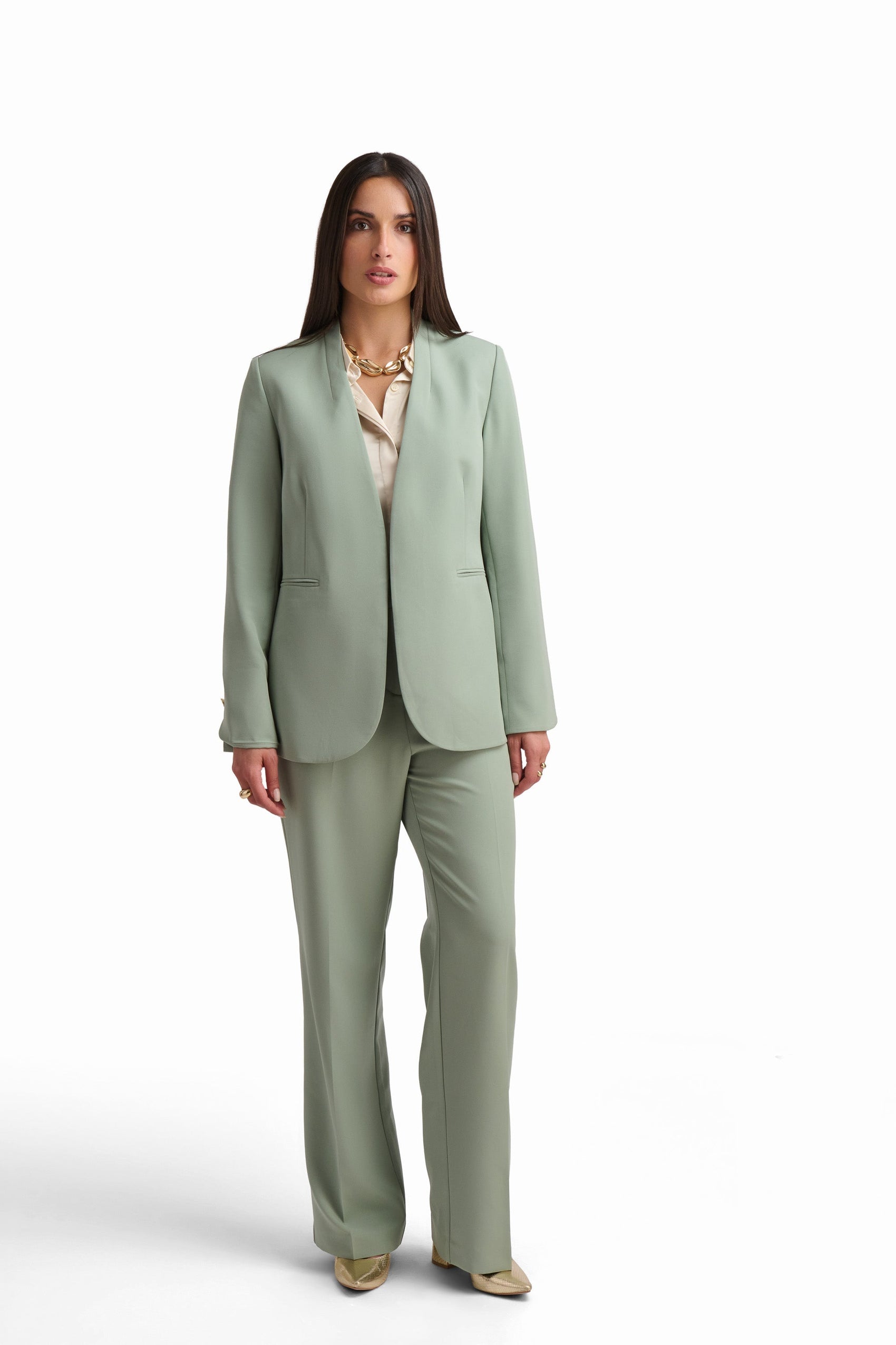 Sage Green Tailored Blazer