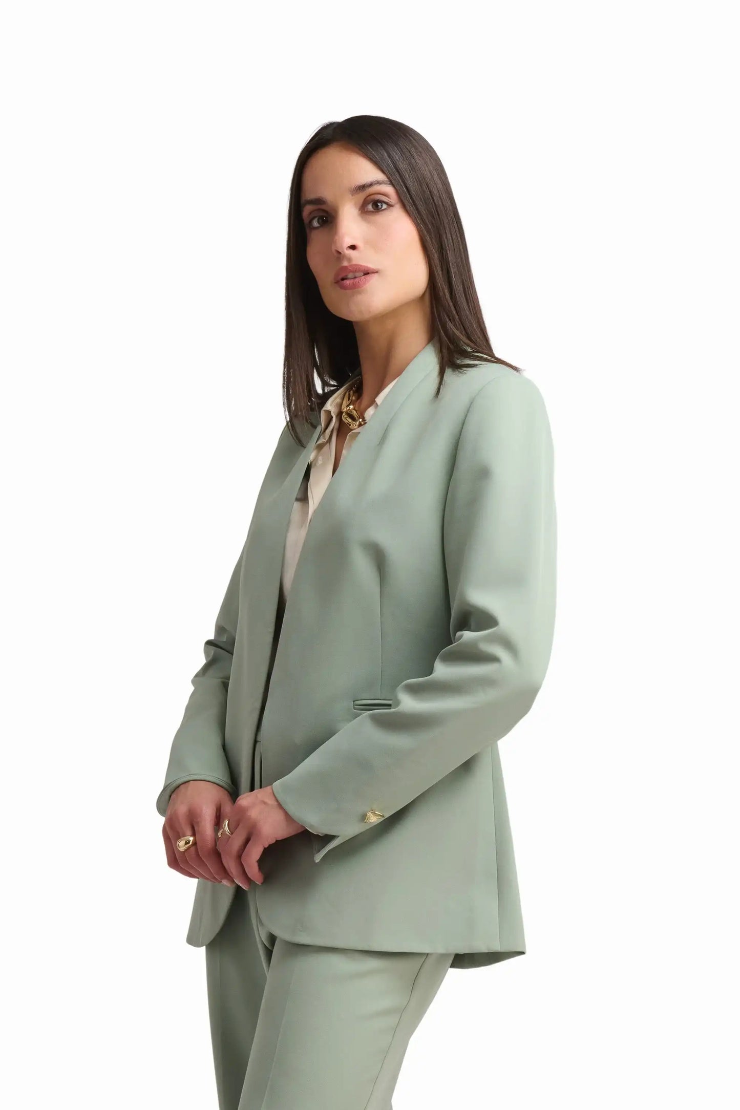 Sage Green Tailored Blazer