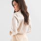 Bow-Neck Satin Shirt - Mocha