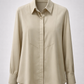 Minimalist Longline Shirt - Beige