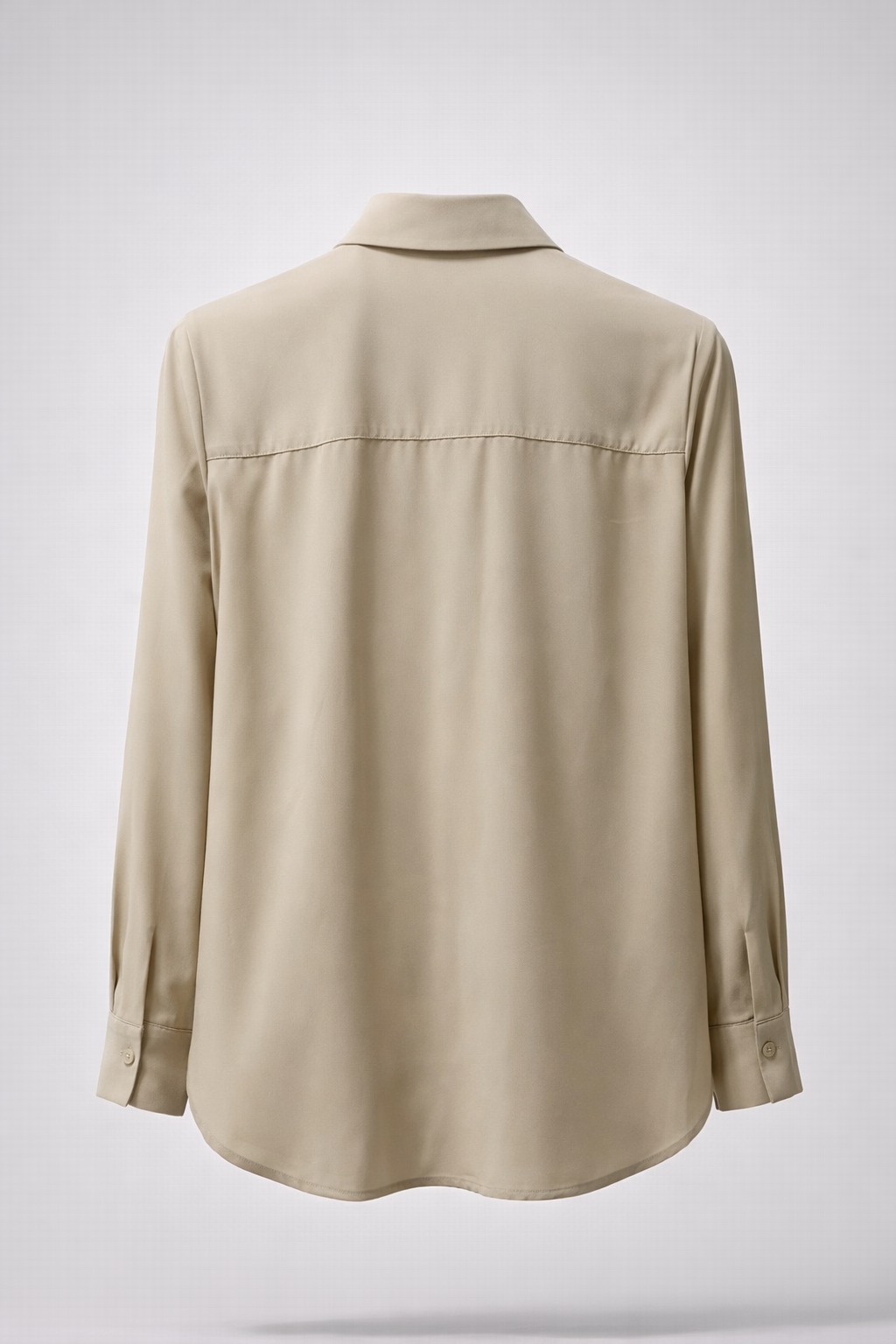 Minimalist Longline Shirt - Beige