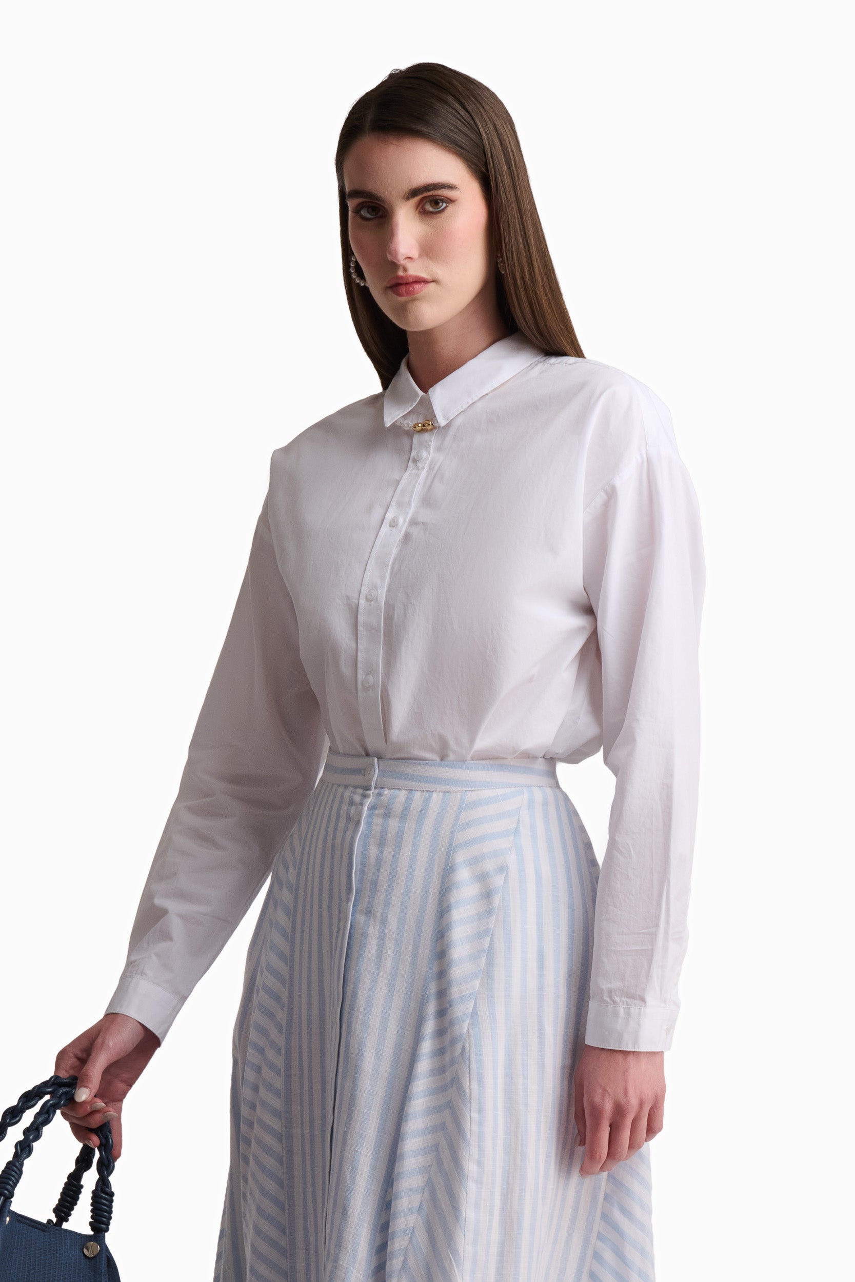 White Cotton Buttoned Shirt
