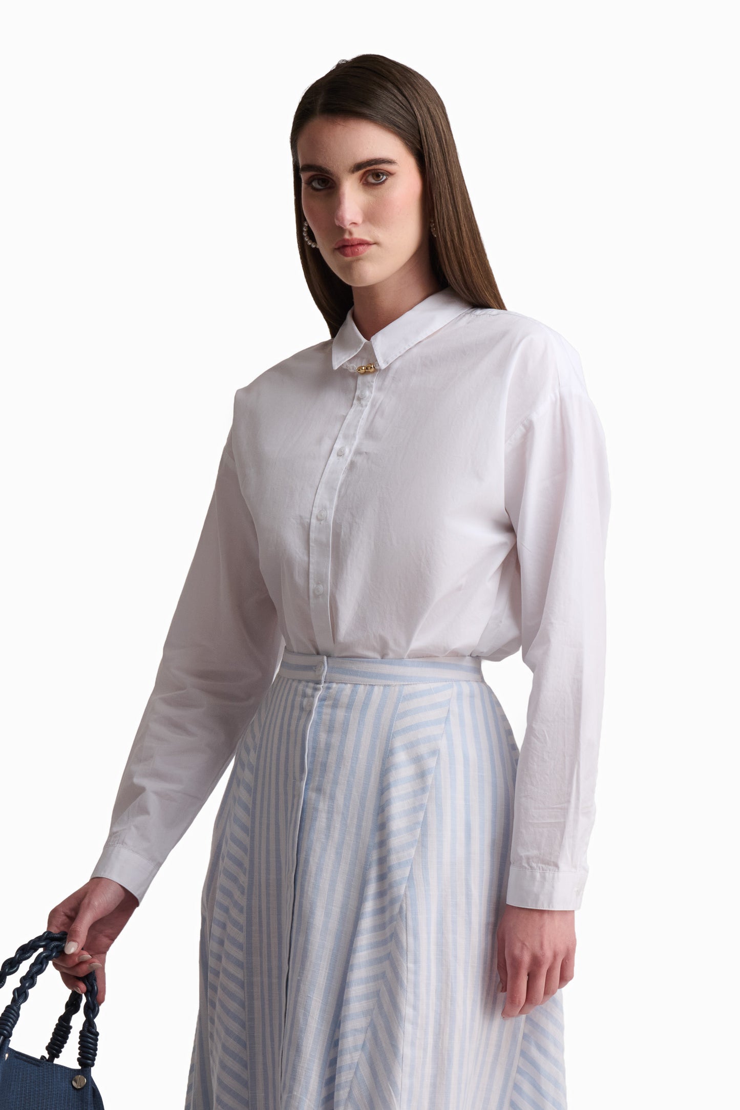 White Cotton Buttoned Shirt