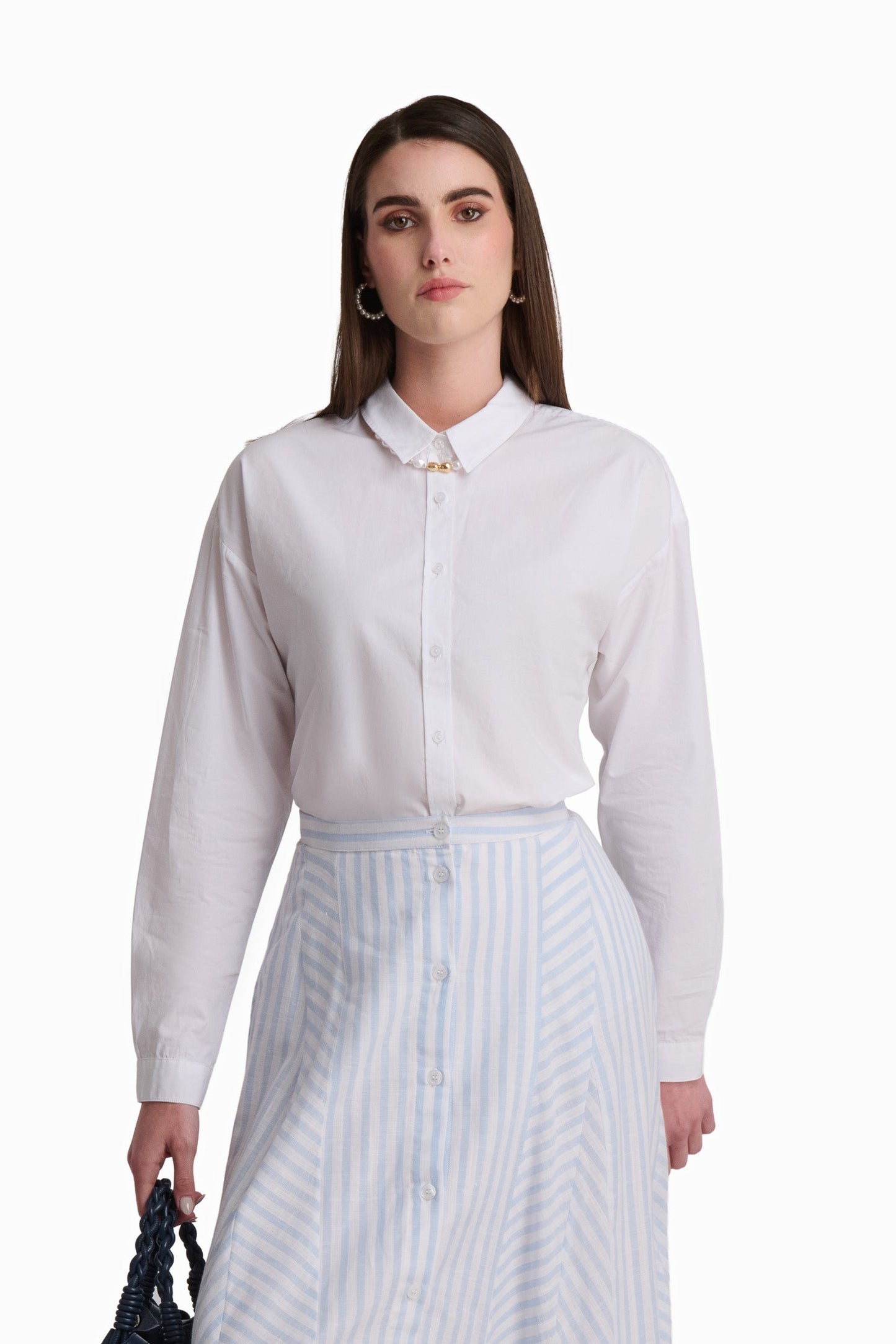 White Cotton Buttoned Shirt