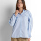 Cotton Buttoned Shirt - Baby Blue