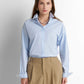 Cotton Buttoned Shirt - Baby Blue