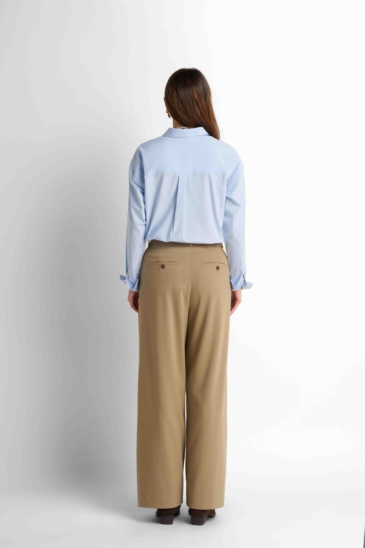 Cotton Buttoned Shirt - Baby Blue