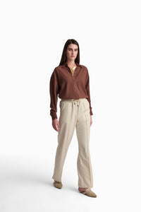Cream Cotton-Linen Shirt