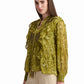 Golden Baroque Ruffle Blouse