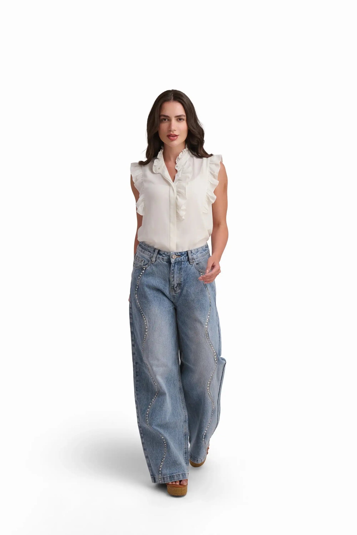 Soft Ivory Feminine Blouse