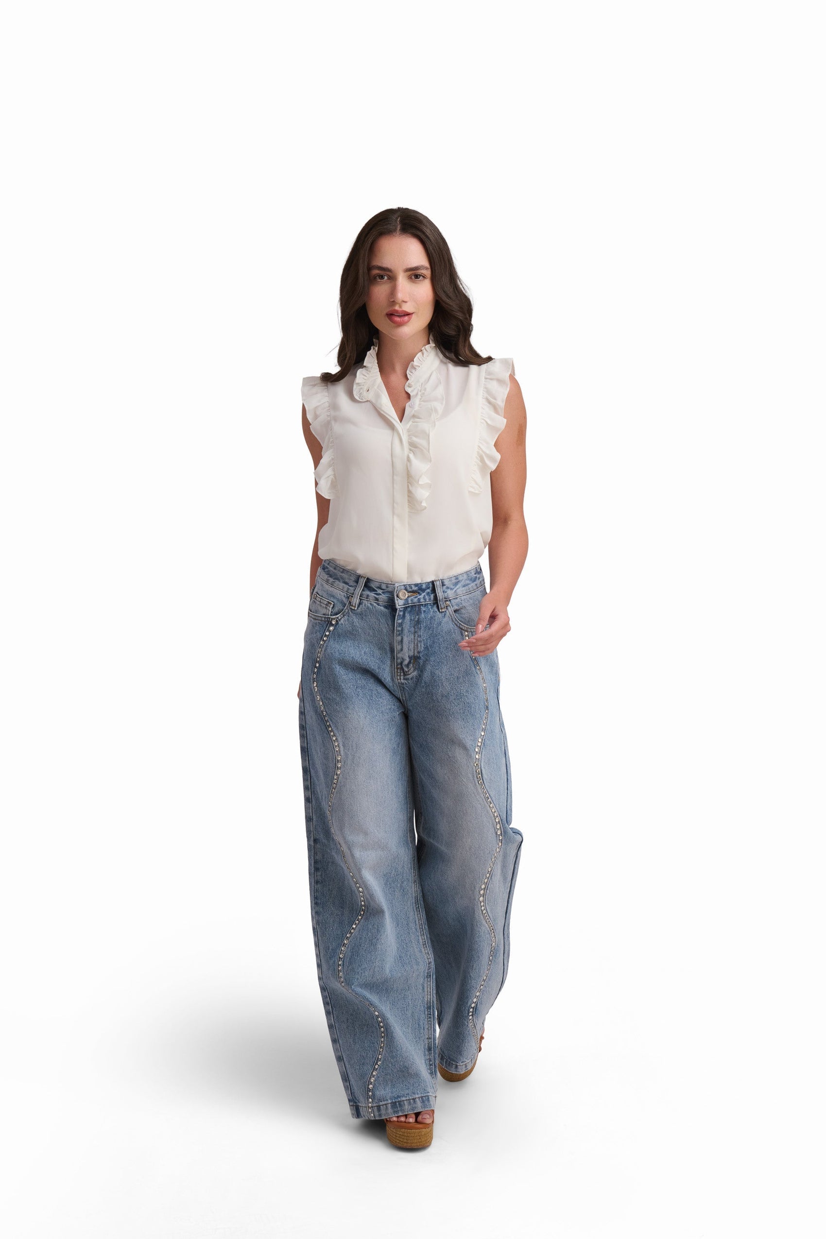 Soft Ivory Feminine Blouse