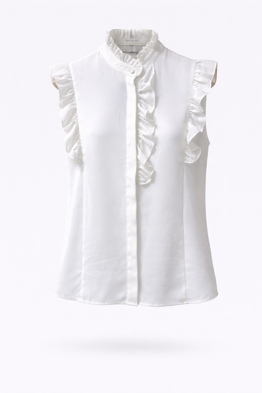 بلوزة أنثوية بلون أوف وايت