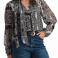 Black Blouse with Ornamental Design