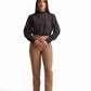 Black Blouse with Textured Detail