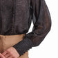 Black Blouse with Textured Detail
