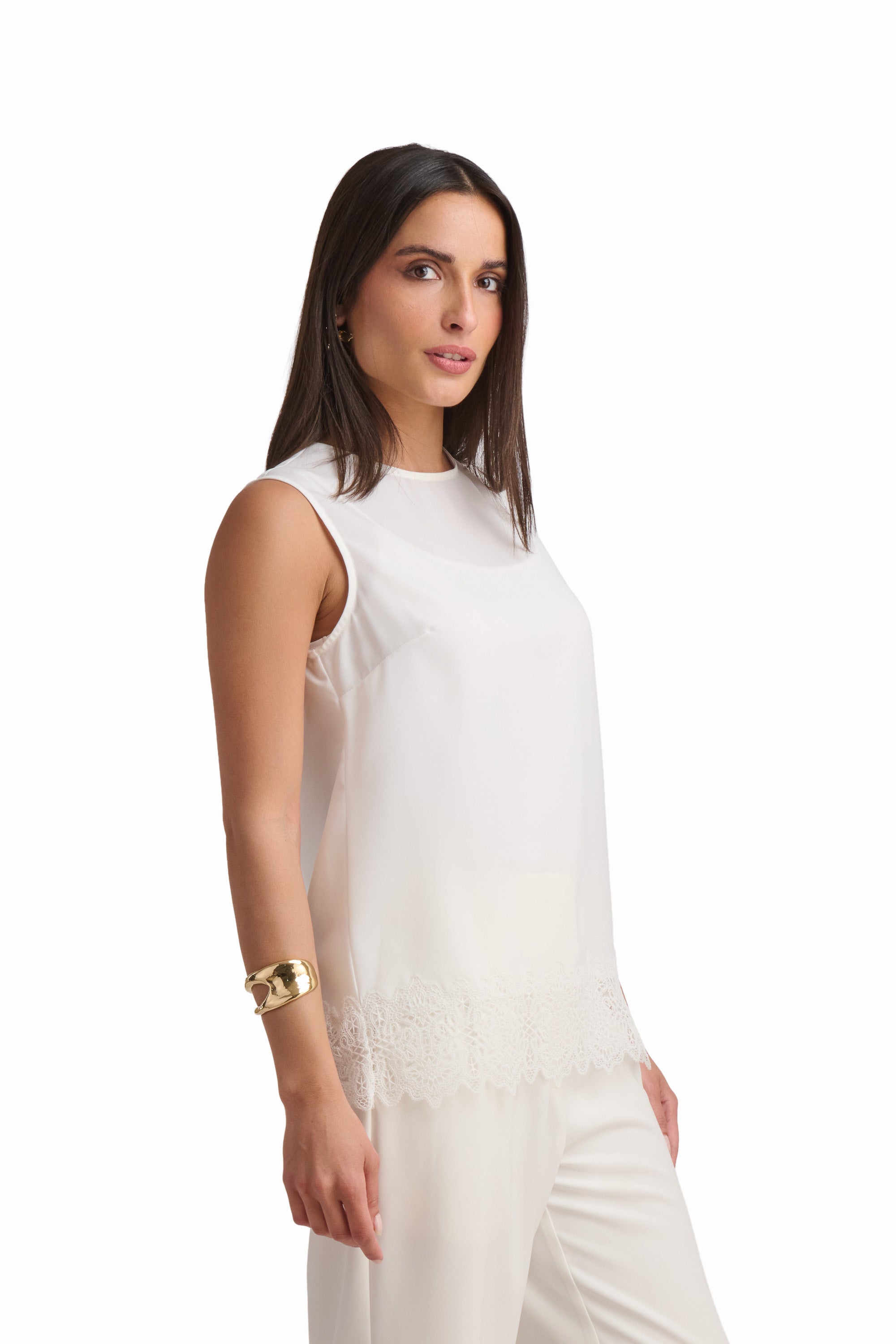 Soft Ivory Sleeveless Top